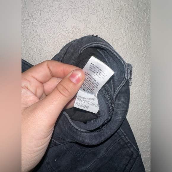 Kendall + Kylie Black Distressed Retro Jeans Ripped Skinny Mid Rise Size 9 - Picture 11 of 11